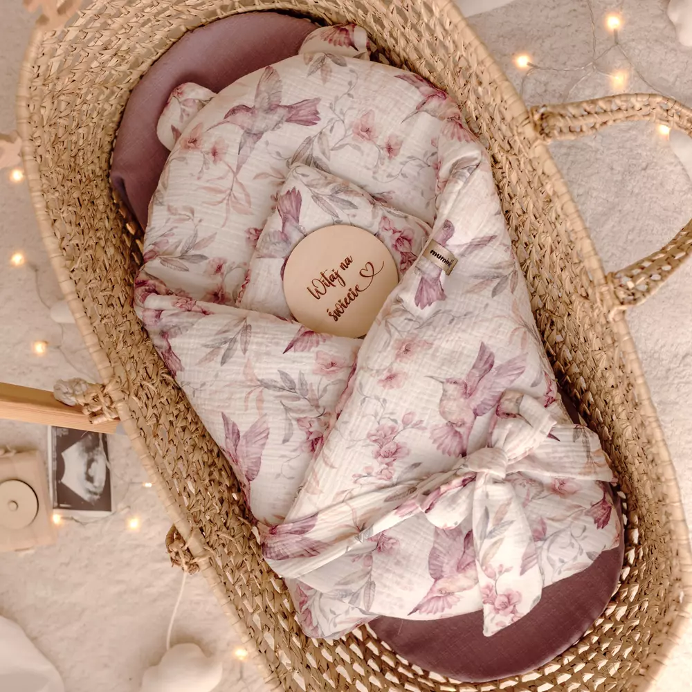 Rożek Becik Niemowlęcy Muślinowy | Le Colibri